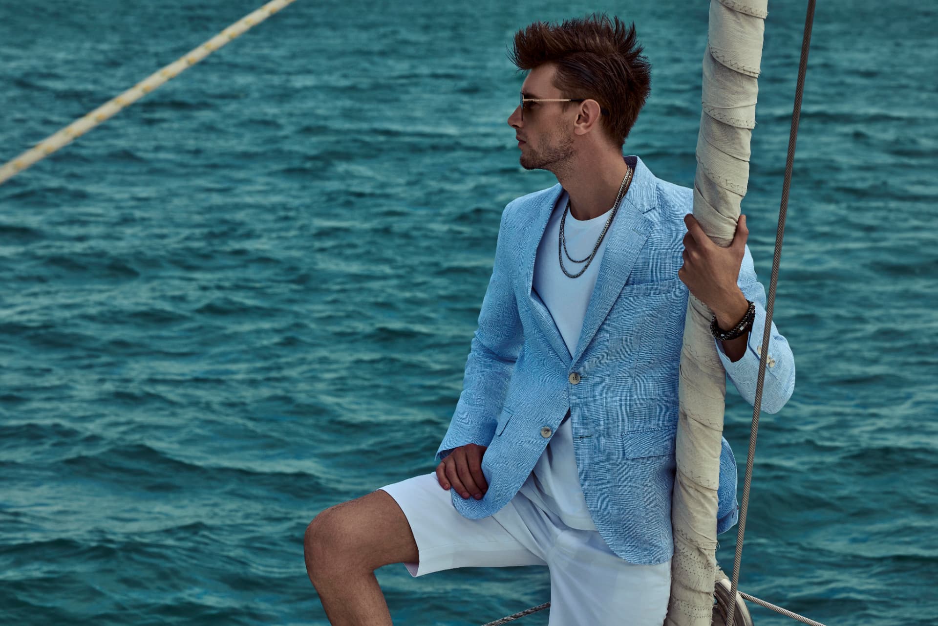 Sky Linen Blazer